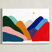 "Indeed, They Are" - Art Print in Rainbow by Allison Filice - Framed Canvas