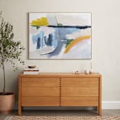 "Feeling The Day 1" - Art Print in Steel Blue by Karyn Denten - In a Room
