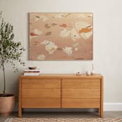 "Aki " - Art Print in Orange Brown by Shiho Whitehead - In a Room
