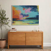 "IndianSummer" - Art Print in Sky Blue by AlisonJerry - In a Room