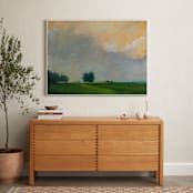 "Together at Sunrise" - Art Print in Illuminated Green by Stephanie Goos Johnson - In a Room