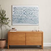 "waves" - Art Print in pool blue by Kelly Witmer - In a Room
