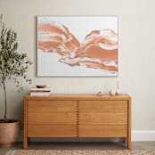 "Lost in Time" - Art Print in Peach by Sarah Lund - In a Room