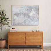 "Melody in White" - Art Print in white grey by Teodora Guererra - In a Room