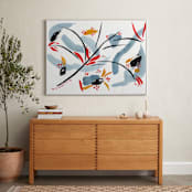 "Bloom on rain" - Art Print in indigo blue by FERNANDA MARTINEZ - In a Room