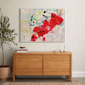 "gathering" - Art Print in Cherry Red by Lindsay Megahed - In a Room