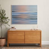 "Morning Muse" - Art Print in Pale Peach Dawn by Charlotte Mello Stevenson - In a Room