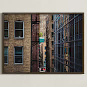 "Chicago Untitled, #1" - Art Print in Chi-Town Brick by Oriana Koren - Framed