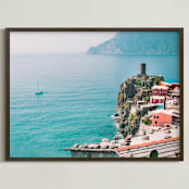 "Aquamarine" - Art Print in Mediterranean Blue by Lindsay Ferraris Photography - Framed