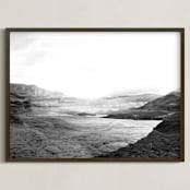 "Stormy Bay" - Art Print in Midnight by Bethan - Framed