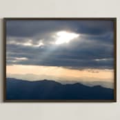 "From Above" - Art Print in blue grey by Jeff Vilkin - Framed