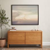 "Flying With Clouds" - Art Print in yellow by Qing Ji - In a Room