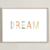 "Dreaming in color" - Art Print in White by Kelsey Carlson - Framed