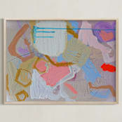 "Peanut Brittle" - Art Print in Peanut Brittle Brown by Nicole Simms - Framed