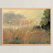 "Take Me Home II" - Art Print in Wheat by Lindsay Megahed - Framed