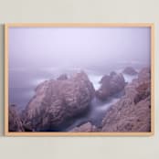 "A foggy day in Point Lobos" - Art Print in Foggy blue by NSMARK - Framed