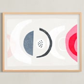 "Abstract No.17" - Art Print in Bubblegum pink by Francesca Iannaccone - Framed