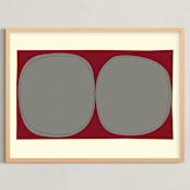 "Yoruba-4-01" - Art Print in earthy colors by Alain Castoriano - Framed