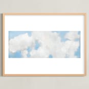 "Cumulus" - Art Print in White by Lynne Millar - Framed