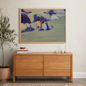 "Zachary and Violet Oxnard II" - Art Print in Raw Sienna by Annie Seaton - In a Room