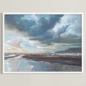 "Glossy Edge" - Art Print in Seaside by Khara Ledonne - Framed