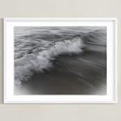 "The Uniqueness of Waves XLVI" - Art Print in Stormy Gray by Tal Paz-Fridman - Framed
