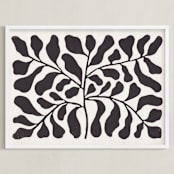 "Branches to the Sky" - Art Print in Chalkboard Black by Alisa Galitsyna - Framed