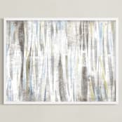 "Serene Forest" - Art Print in Taupe by Hooray Creative - Framed