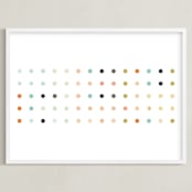 "Apertures" - Art Print in Aqua by Genna Blackburn - Framed