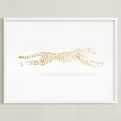 "Golden Gait" - Art Print in Gold Leaf by Andrew McClintock - Framed