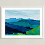 "Enchanted Vista" - Art Print in White by Jenny Partrite - Framed