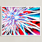 "Colorburst2" - Art Print in cobalt blue by Miranda Mol - Framed