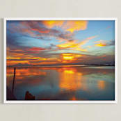 "sky" - Art Print in yellow by Ramoncita - aticnomar - Framed