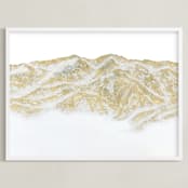 "Constance" - Art Print in Gold by Emily Magone - Framed