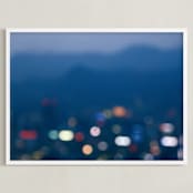 "Rhapsody in Blue No.2" - Art Print in dar by lulu and isabelle - Framed