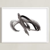 "Plot Twist" - Art Print in Black by Misty Hughes - Framed