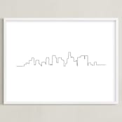 "Los Angeles" - Art Print in Black by Erin Deegan - Framed