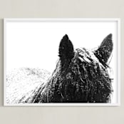 "Snowstorm" - Art Print in Black and White by Leslie Le Coq - Framed