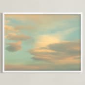 "Peaceful Presence" - Art Print in sea foam green by Debra Butler - Framed