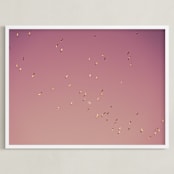 "Gulf of Eilat #2" - Art Print in Pink Skies by Tal Paz-Fridman - Framed