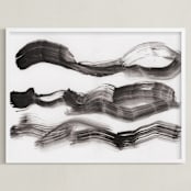 "Lost in Thought" - Art Print in Charcoal by Melanie Severin - Framed