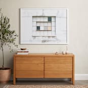 "Industrial Window" - Art Print in distressed white by Kamala Nahas - In a Room
