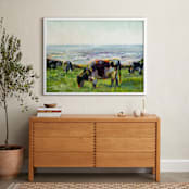 "Marin Cows" - Art Print in Holstein by Alex Elko Design - In a Room