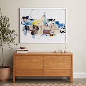 "The Color of Smoke" - Art Print in Sky Blue by Erin McCluskey Wheeler - In a Room