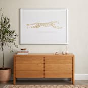"Golden Gait" - Art Print in Gold Leaf by Andrew McClintock - In a Room