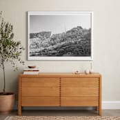 "In The Canyon" - Art Print in Grey by Joseph Weber - In a Room