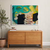 "Profound Blue and Green Series 1" - Art Print in Turquoise by Angela Simeone - In a Room