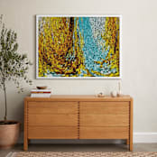 "Liquid Sunlight Meets the Sea" - Art Print in Poseidon's Ocean Spray by Mariecor Agravante - In a Room