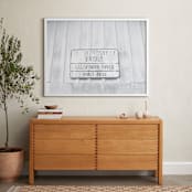 "Whitewash Bridge" - Art Print in Whitewash by Jayna B - In a Room