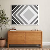 "Boxes" - Art Print in Charcoal by King Richard IX - In a Room